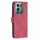 For Infinix Note 50X 5G Magnetic Buckle Rhombus Texture Leather Phone Case(Red) - 3