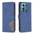 For Infinix Note 50X 5G Magnetic Buckle Rhombus Texture Leather Phone Case(Blue) - 1