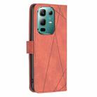 For Infinix Note 50X 5G Magnetic Buckle Rhombus Texture Leather Phone Case(Brown) - 3