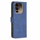 For Infinix Note 50 Pro+ 5G Magnetic Buckle Rhombus Texture Leather Phone Case(Blue) - 3