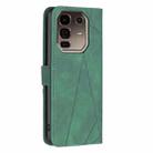 For Infinix Note 50 Pro+ 5G Magnetic Buckle Rhombus Texture Leather Phone Case(Green) - 3