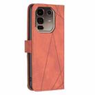 For Infinix Note 50 Pro+ 5G Magnetic Buckle Rhombus Texture Leather Phone Case(Brown) - 3