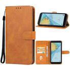 For TCL 201 Leather Phone Case(Brown) - 1