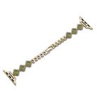 For Apple Watch SE 2023 40mm Diamond Four-leaf Clover Metal Chain Watch Band(Gold) - 1