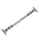 For Apple Watch 42mm Diamond Four-leaf Clover Metal Chain Watch Band(Starlight) - 1