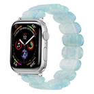 For Apple Watch Series 9 45mm Stretch Rope Resin Watch Band(Ice Green) - 1
