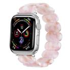 For Apple Watch Series 9 45mm Stretch Rope Resin Watch Band(Pink) - 1