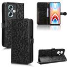 For OPPO A79 5G Global / A2 Honeycomb Dot Texture Leather Phone Case(Black) - 1