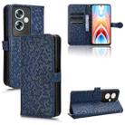 For OPPO A79 5G Global / A2 Honeycomb Dot Texture Leather Phone Case(Blue) - 1