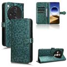 For OPPO Find X7 Ultra Honeycomb Dot Texture Leather Phone Case(Green) - 1