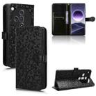 For OPPO Find X7 Honeycomb Dot Texture Leather Phone Case(Black) - 1