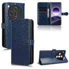 For OPPO Find X7 Honeycomb Dot Texture Leather Phone Case(Blue) - 1