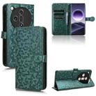 For OPPO Find X7 Honeycomb Dot Texture Leather Phone Case(Green) - 1