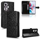 For OPPO Reno11 F 5G / F25 Pro Honeycomb Dot Texture Leather Phone Case(Black) - 1