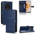For OPPO A3 Pro 5G Honeycomb Dot Texture Leather Phone Case(Blue) - 1