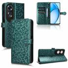 For OPPO A60 4G Honeycomb Dot Texture Leather Phone Case(Green) - 1