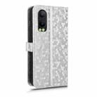 For OPPO K12x 5G Honeycomb Dot Texture Leather Phone Case(Silver) - 3