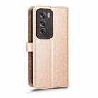 For OPPO Reno12 5G Global Honeycomb Dot Texture Leather Phone Case(Gold) - 3