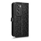 For OPPO Reno12 Pro 5G Global Honeycomb Dot Texture Leather Phone Case(Black) - 3