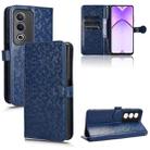 For OPPO A3 Pro India Honeycomb Dot Texture Leather Phone Case(Blue) - 1