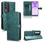For OPPO A3 Pro India Honeycomb Dot Texture Leather Phone Case(Green) - 1