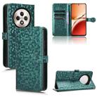 For OPPO Reno12 F Honeycomb Dot Texture Leather Phone Case(Green) - 1