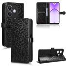 For OPPO A3x 5G India Honeycomb Dot Texture Leather Phone Case(Black) - 1