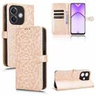 For OPPO A3x 5G India Honeycomb Dot Texture Leather Phone Case(Gold) - 1