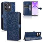 For OPPO A3x 5G India Honeycomb Dot Texture Leather Phone Case(Blue) - 1