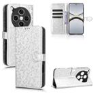 For OPPO Find X8 Pro Honeycomb Dot Texture Leather Phone Case(Silver) - 1