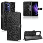 For OPPO Reno13 F 4G / 5G Honeycomb Dot Texture Leather Phone Case(Black) - 1