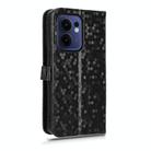 For OPPO Reno13 F 4G / 5G Honeycomb Dot Texture Leather Phone Case(Black) - 3