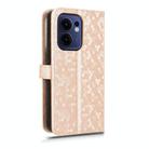 For OPPO Reno13 F 4G / 5G Honeycomb Dot Texture Leather Phone Case(Gold) - 3