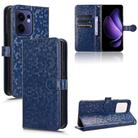 For OPPO Reno13 F 4G / 5G Honeycomb Dot Texture Leather Phone Case(Blue) - 1