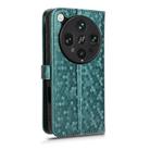 For OPPO Find X8 Ultra 5G Honeycomb Dot Texture Leather Phone Case(Green) - 3