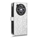 For OPPO Find X8s+ 5G Honeycomb Dot Texture Leather Phone Case(Silver) - 3