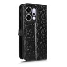 For OPPO Reno14 Global Honeycomb Dot Texture Leather Phone Case(Black) - 3