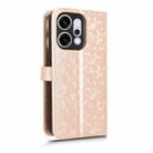 For OPPO Reno14 Global Honeycomb Dot Texture Leather Phone Case(Gold) - 3