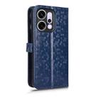 For OPPO Reno14 Global Honeycomb Dot Texture Leather Phone Case(Blue) - 3