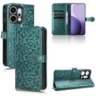 For OPPO Reno14 Pro Global Honeycomb Dot Texture Leather Phone Case(Green) - 1