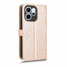 For OPPO Reno14 F 5G Honeycomb Dot Texture Leather Phone Case(Gold) - 3