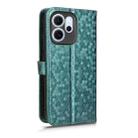 For OPPO Reno14 F 5G Honeycomb Dot Texture Leather Phone Case(Green) - 3