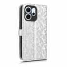 For OPPO Reno14 F 5G Honeycomb Dot Texture Leather Phone Case(Silver) - 3