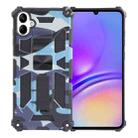 For Samsung Galaxy A05 Camouflage Armor Kickstand TPU + PC Magnetic Phone Case(Light Blue) - 1