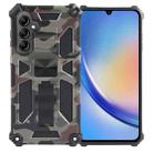 For Samsung Galaxy A35 Camouflage Armor Kickstand TPU + PC Magnetic Phone Case(Army Green) - 1