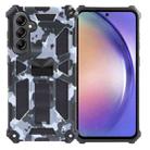 For Samsung Galaxy A55 Camouflage Armor Kickstand TPU + PC Magnetic Phone Case(Grey) - 1