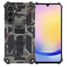 For Samsung Galaxy A25 5G Camouflage Armor Kickstand TPU + PC Magnetic Phone Case(Army Green) - 1