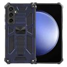 For Samsung Galaxy S23 FE 5G Armor Shockproof TPU + PC Magnetic Phone Case with Holder(Blue) - 1