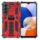For Samsung Galaxy A15 Armor Shockproof TPU + PC Magnetic Phone Case with Holder(Red) - 1
