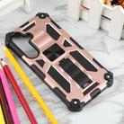 For Samsung Galaxy S25 5G Armor Shockproof TPU + PC Magnetic Phone Case with Holder(Rose Gold) - 2
